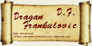 Dragan Frankulović vizit kartica